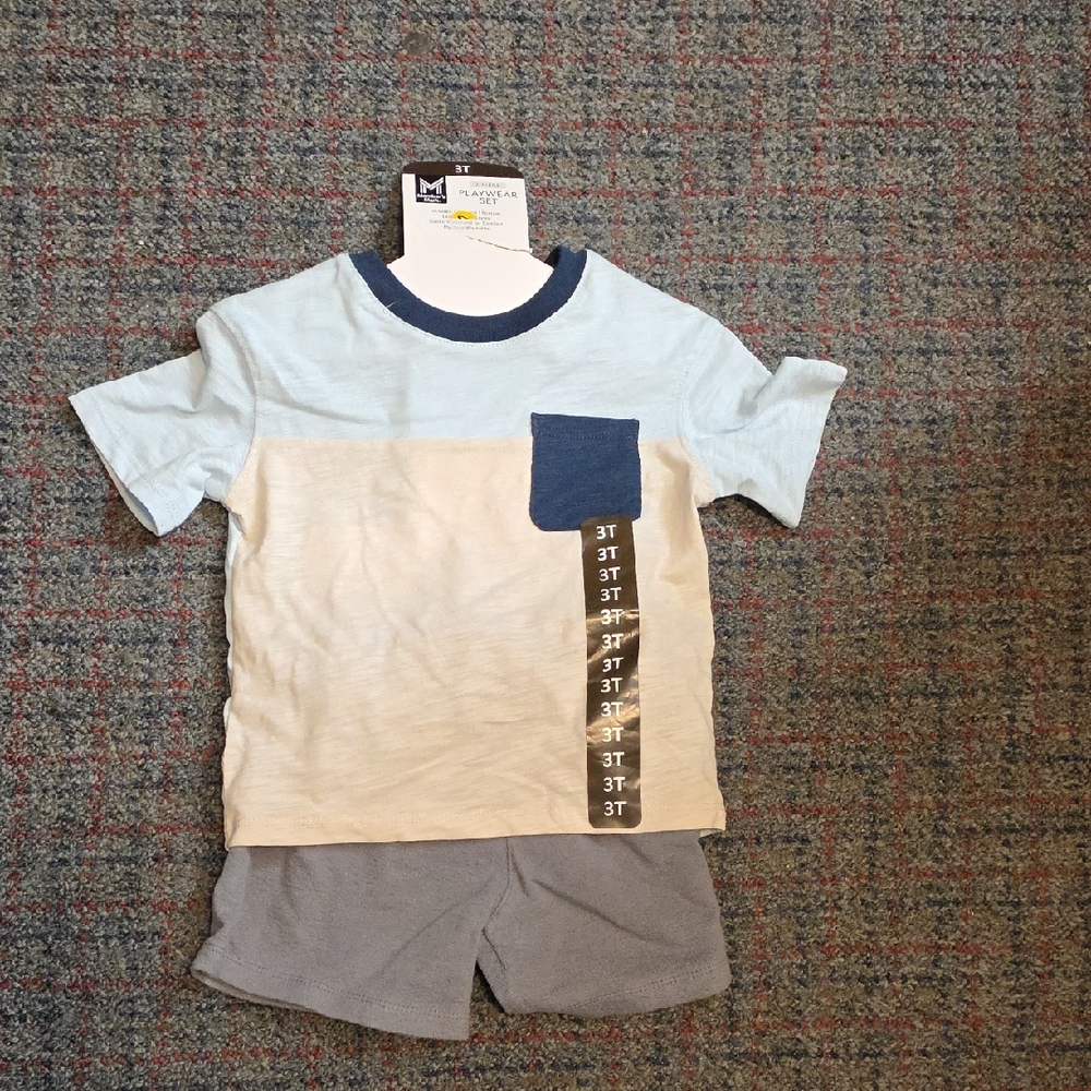 Charming Kids Blue and Gray Set